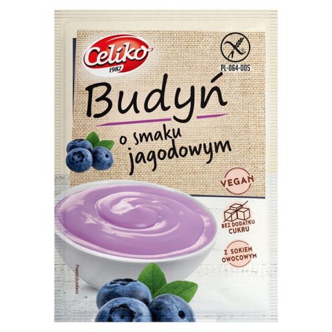 Budyń o smaku jagodowym bez glutenu Celiko, 40g