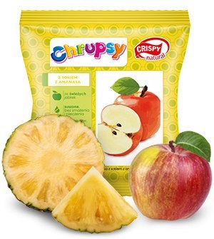 Chipsy z jabłka z sokiem z ananasa Crispy Natural 18g