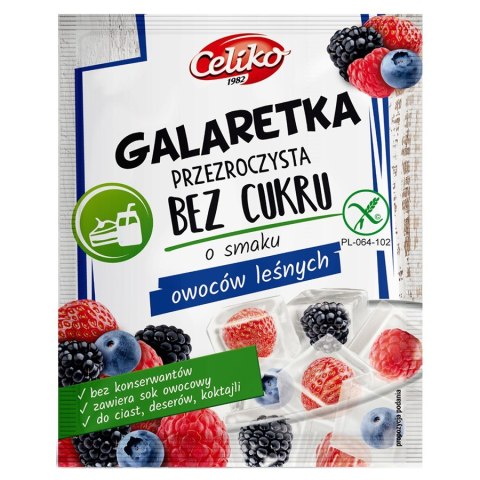 Galaretka bez cukru owoce leśne (przeźroczysta) Celiko 14g