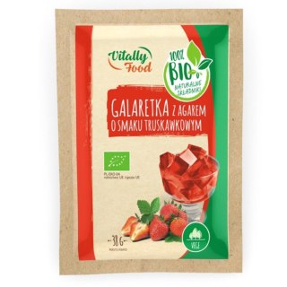 Galaretka z agarem - truskawkowa Vitally Food BIO, 38g