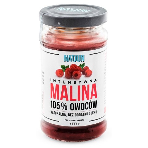 Konfitura malina bez dodatku cukru 125% owoców Natjun, 240g