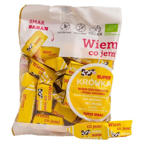 Krówki bezmleczne bananowe bezglutenowe Super Krówka BIO 150g