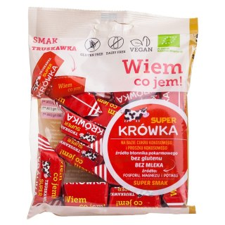 Krówki bezmleczne truskawkowe bezglutenowe Super Krówka BIO 150g