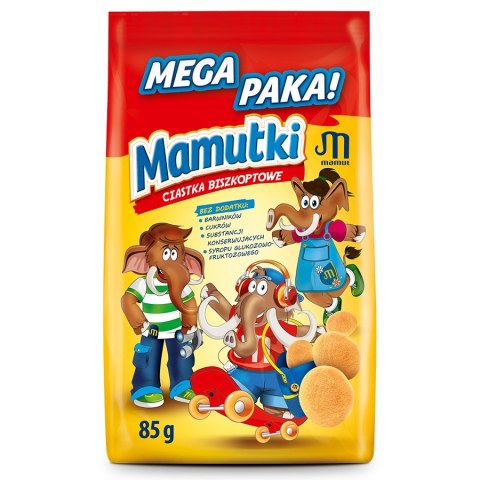 Mamutki - ciastka biszkoptowe bez dodatku cukru 85g