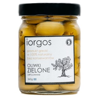 Oliwki zielone PREMIUM - drylowane IORGOS, 360g