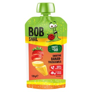 Smoothie bananowo-truskawkowe bez dodatku cukru Bob Snail, 120g