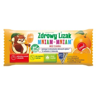 Zdrowy Lizak Mniam-Mniam o smaku pomarańczy Starpharma, 6g (płaski)