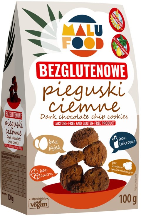 Bezglutenowe PIEGUSKI CIEMNE 100g, Malu Food