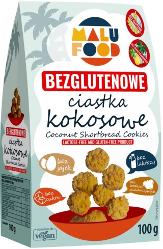 Bezglutenowe ciastka KOKOSOWE 100g, Malu Food