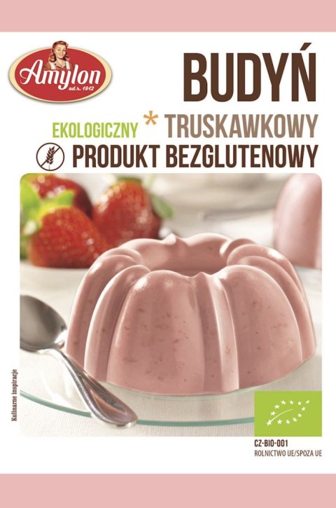 Budyń truskawkowy BIO 40g, Amylon