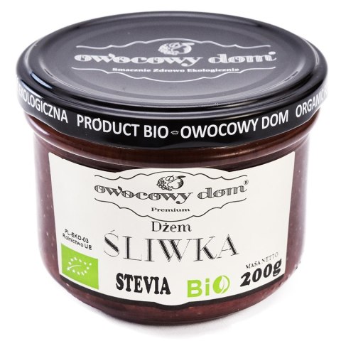 Dżem śliwka z dodatkiem stewii Owocowy Dom BIO, 200g