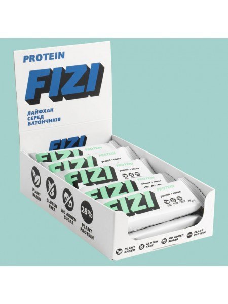 FIZI baton proteinowy Peanut + cacao,45g