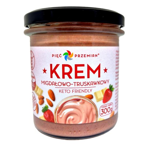 Krem migdałowo-truskawkowy KETO 300 g - Pięć Przem