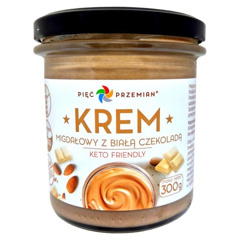 Krem migdałowo-truskawkowy KETO Pięć Przemian, 300 g