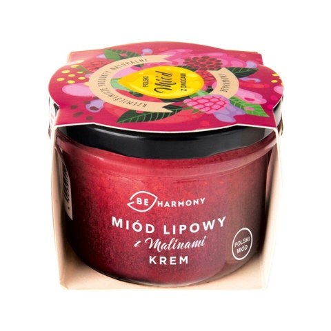 Miód lipowy z malinami, krem 230 g