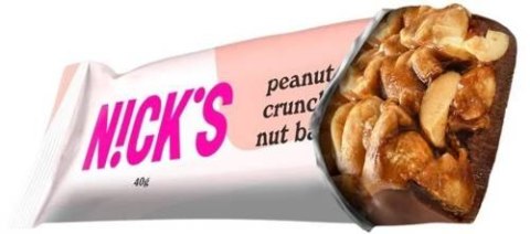 N!CK'S Nicks peanut crunch nut bar, 40g