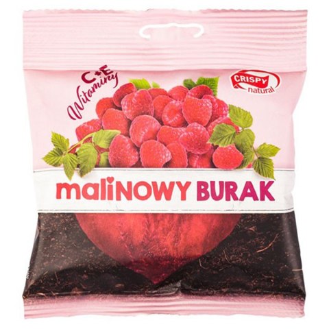 Plastry buraka z sokiem malinowym Crispy Natural, 18 g