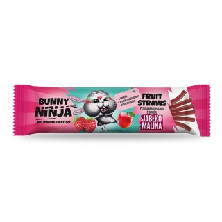 Przekąska owocowa o smaku jabłko-malina Fruit Straws Bunny Ninja, 16 g