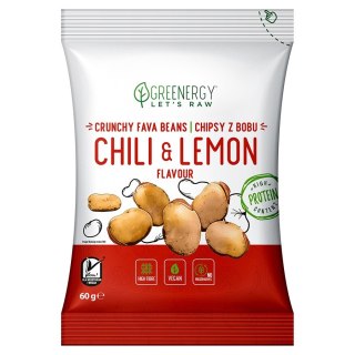 Chipsy z bobu o smaku "Chilli z cytryną" Greenergy 50g