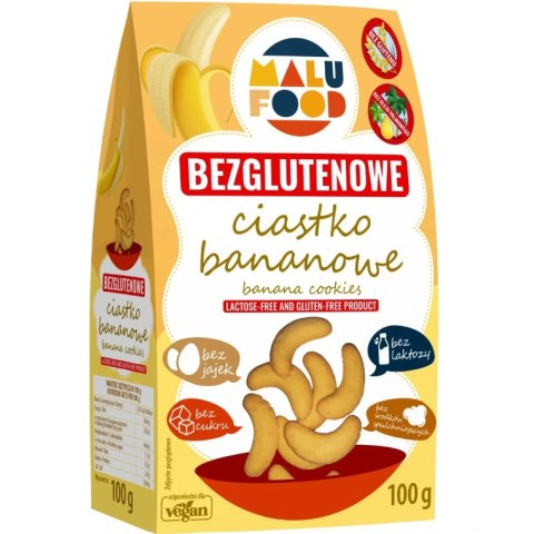 Ciastka bananowe bez cukru bezglut 100g Malu Food