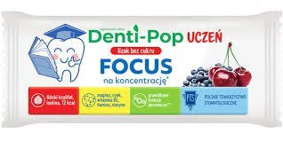 Denti-Pop Uczeń Focus Lizak o smaku jagod 6g