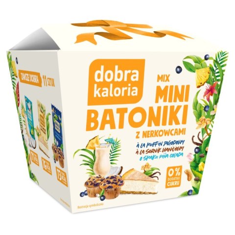 Minibatoniki z nerkowców (jagoda+sernik+pina colada) Dobra Kaloria, 187g