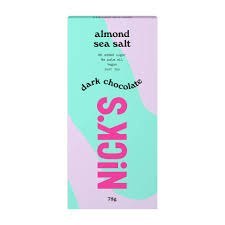 N!CK'S Nicks dark chocolate almond sea salt, 75g